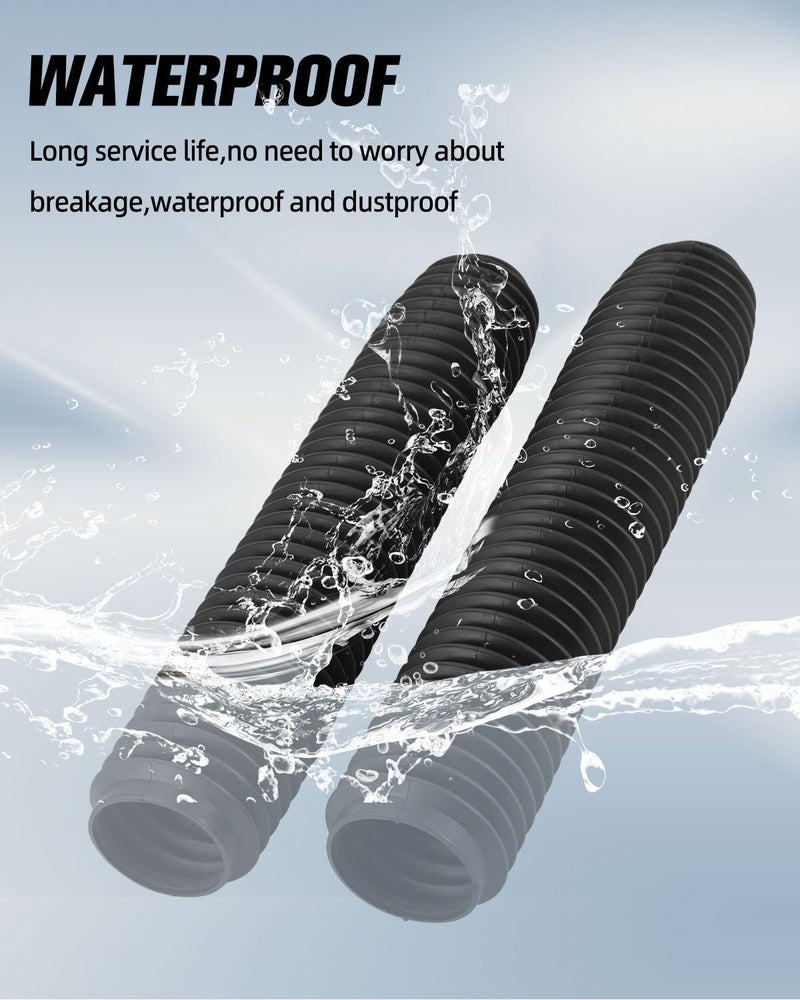 NACORE Motorcycle Fork Cover Boots Universal Front Shock Tube Absorber Guard Dust Boots For Most Dirt Pit Bike, MYSTERIOUS BLACK - Image 3